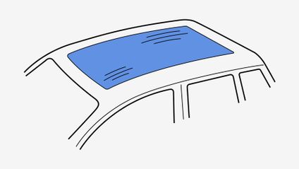 Normal Roof with glass roof